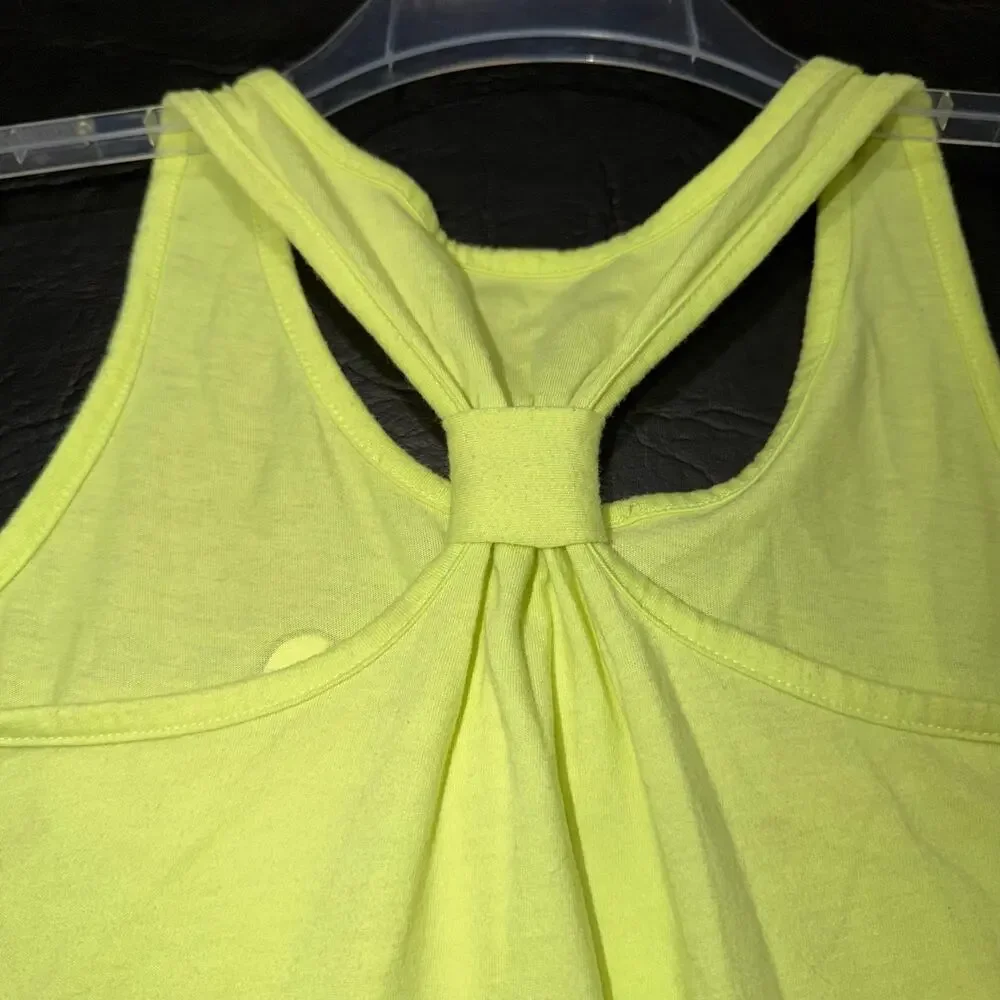 Childrens Place Girls Tank Top Shirt Ice Cream Theme Neon Green Glitter Gold XL